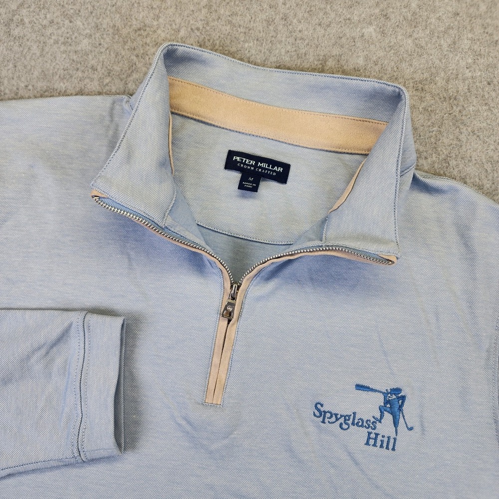 Peter Millar Mens M Spyglass Hill Albatross Crown Crafted Performance 1/4 Zip